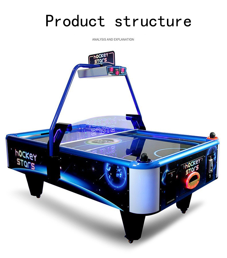 Electric Bubble Hockey Game Table For Family Fun, Transparent Coin Operated Arcade Equipment hockey game machine