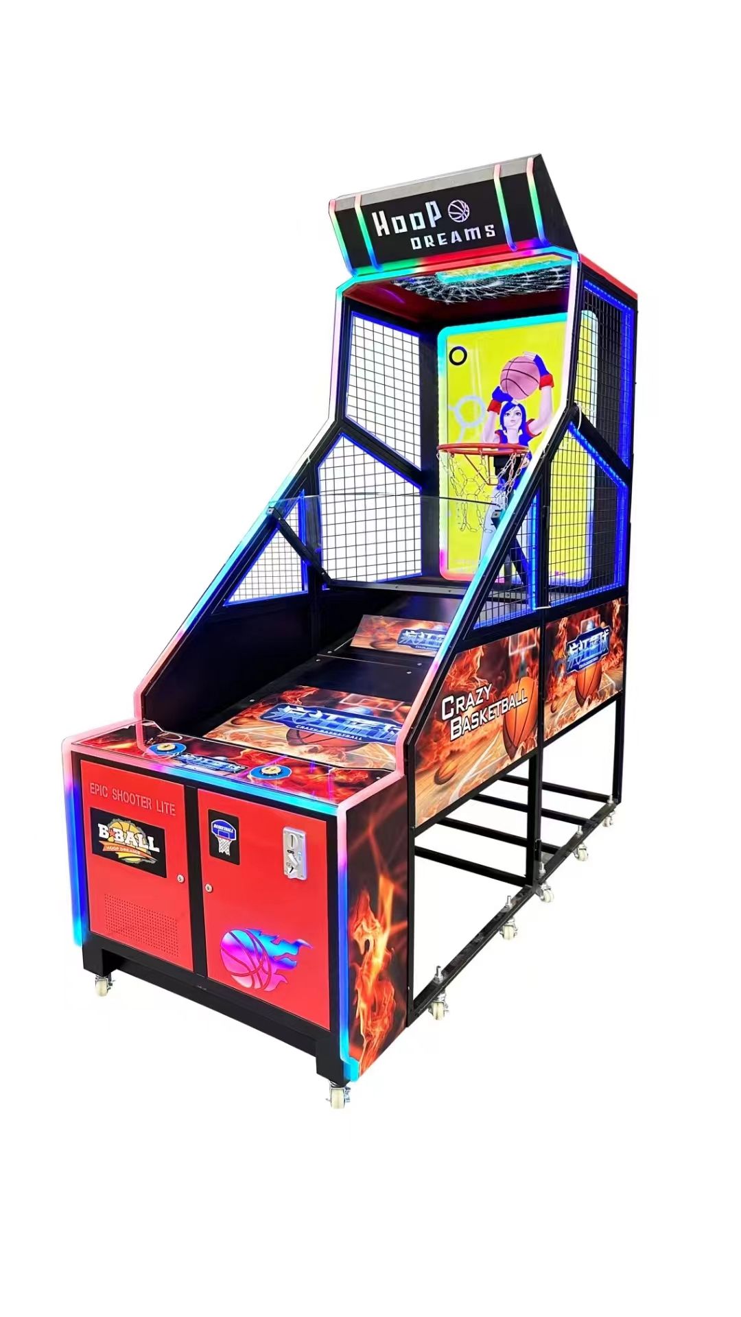 Indoor Coin-operated Amusement Park LED LCD Screen Shooting Street Basketball Arcade Game