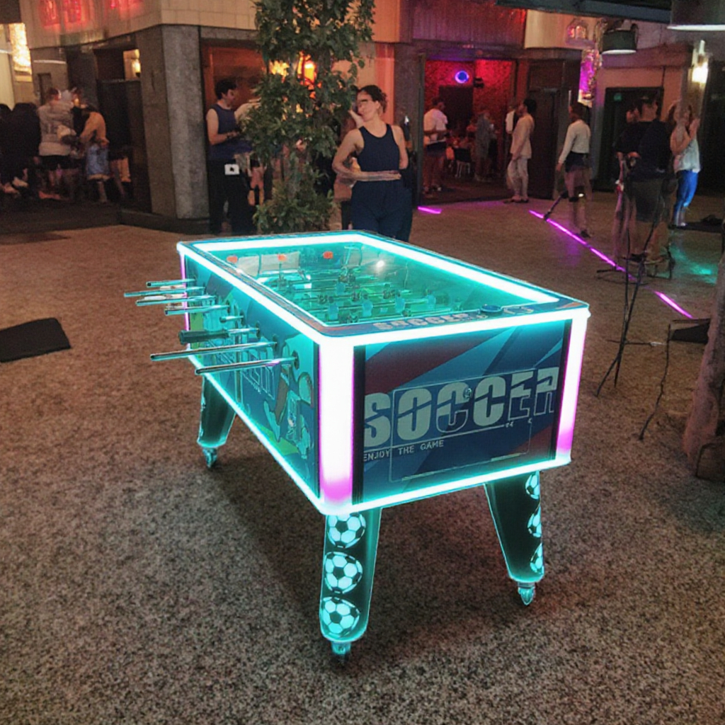 Cheap Standard 2-Player Foot Soccer Table Coin Operated Football Desk Game for Parties or Interactions for Sale