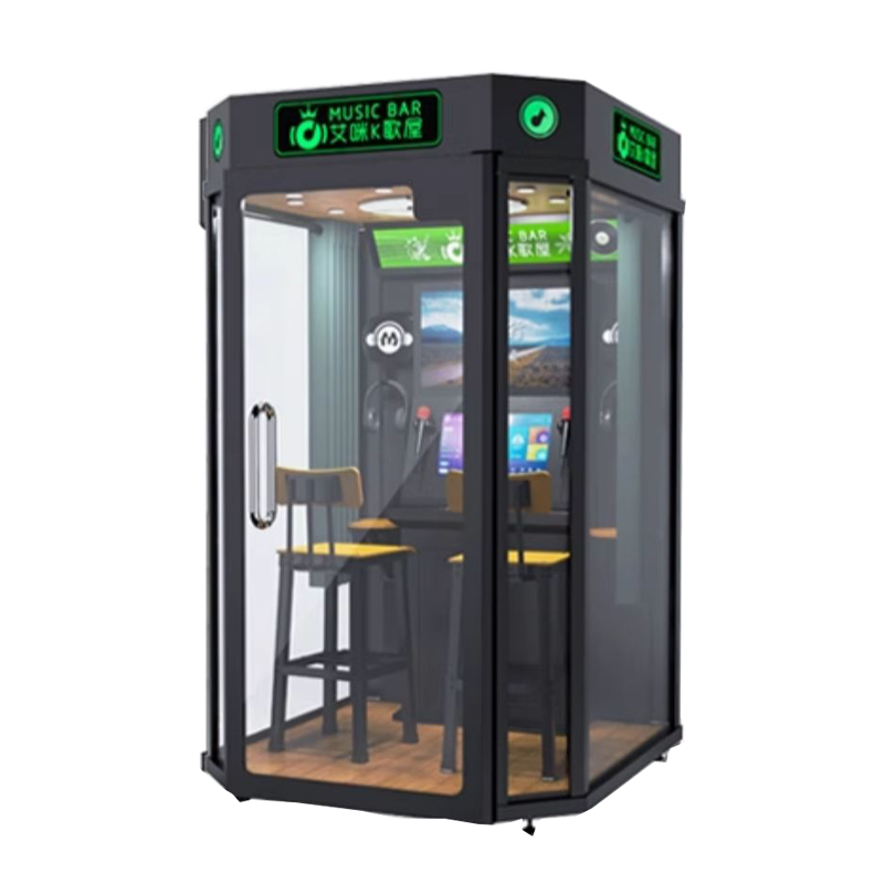 Wholesale Coin-Operated Electronic Jukebox Karaoke Singing Booth Metal  KTV Mobile Singing Machine Game Machine   for Sale