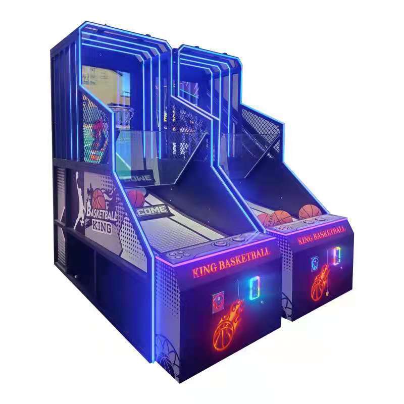 Dual-Player LED Scoring Basketball Boxing Arcade Machine Metal Construction Commercial Coin-Operated Game for Malls Amusement