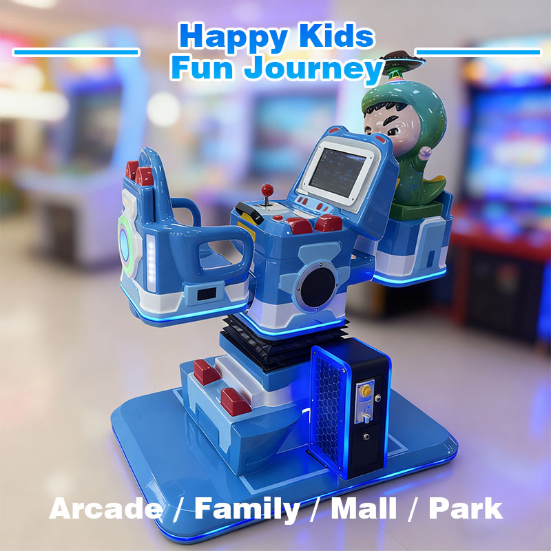 Kids Ride on Game Machine Electric Kiddie Ride Coin Operated Amusement Equipment LED Motion Car Game for Shopping Mall