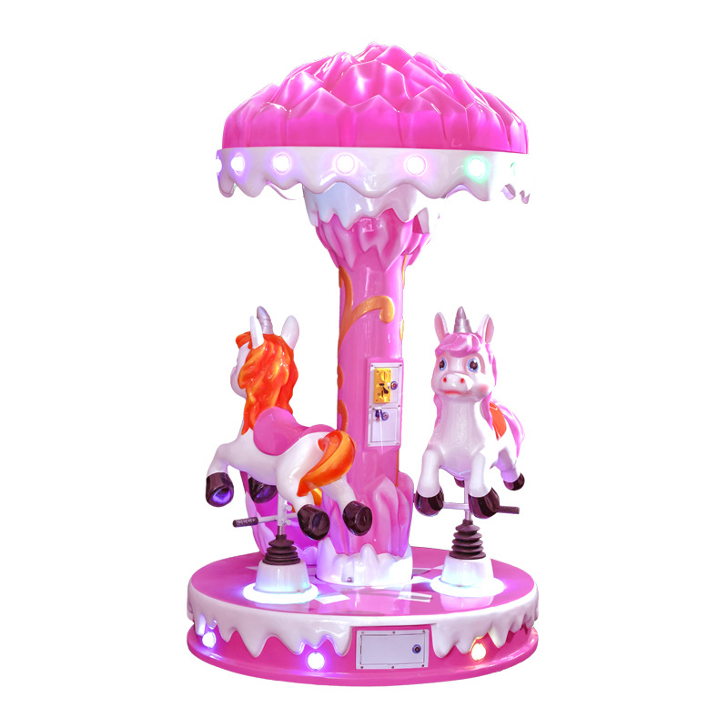 Three-person Ice Cream-shaped Merry-go-round Commercial Arcade Mall Equipment Coin-operated Amusement Park Game