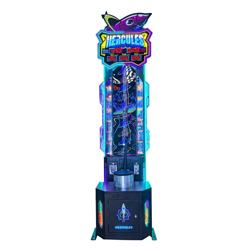 New Model Rocket Hercules Hammer for Coin Pusher Digital Printing Metal Punch Boxing Arcade Game Machine High Coin Operated