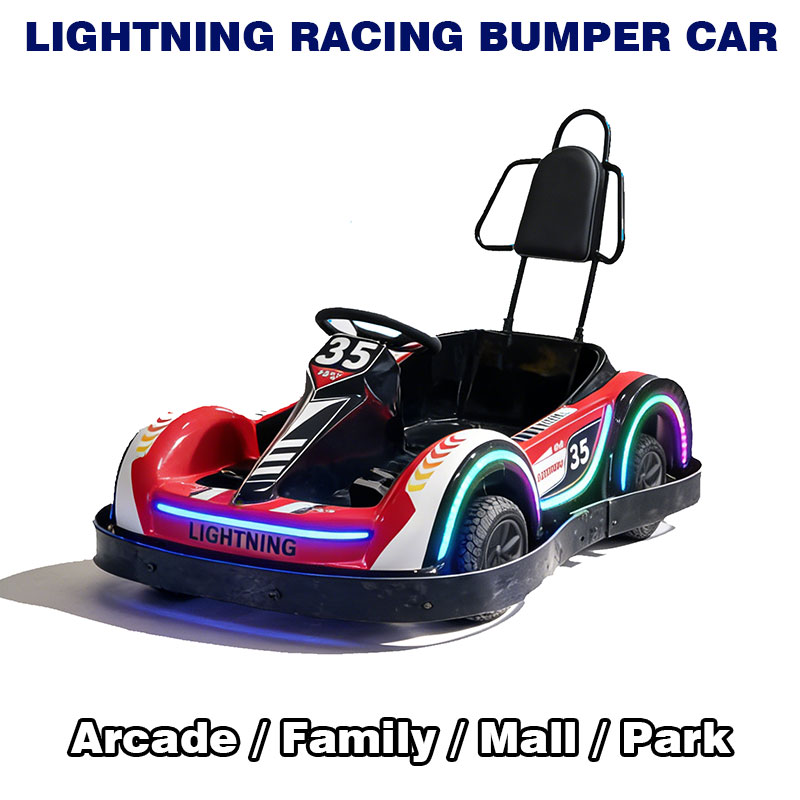 Lightning Karting Car Bump Car  Brightly Colored Lights  Responsive Control System