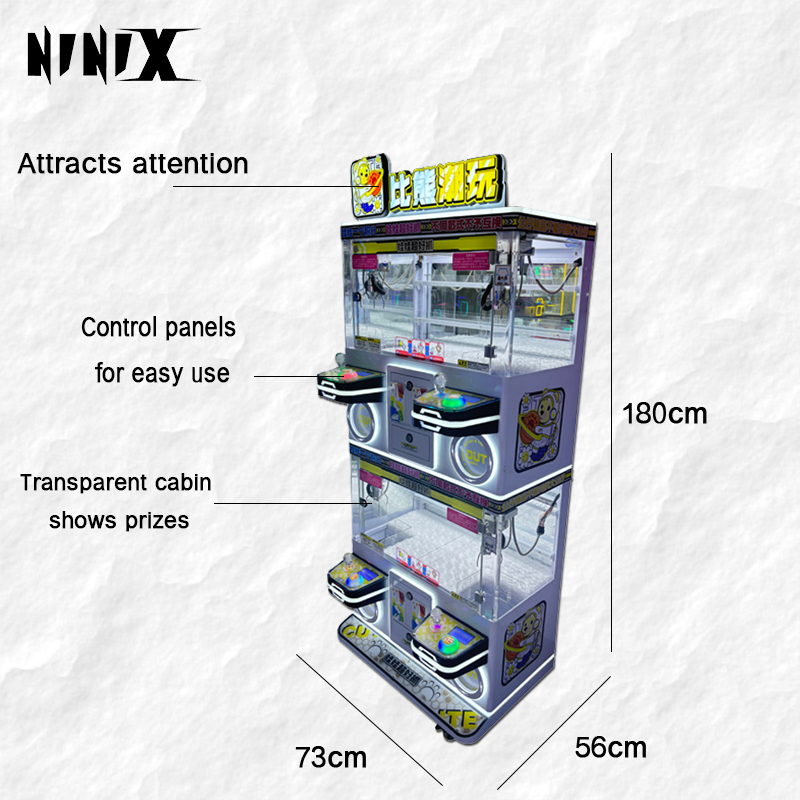 Bibi Play Themed Double-Layer Claw Machine Prize Grabbing Interactive Amusement Equipment for Shopping Malls & Arcades