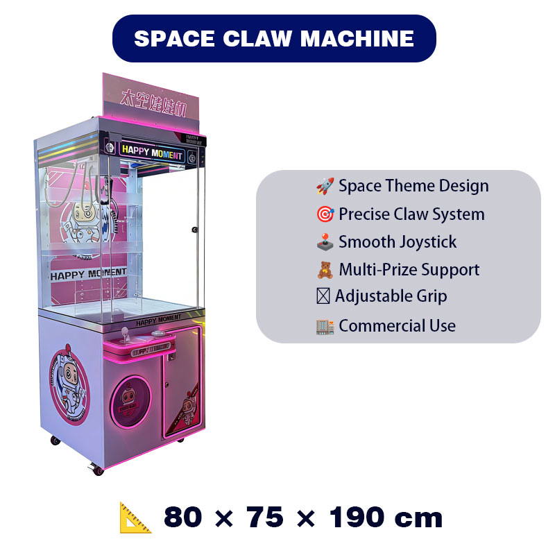 Pink Colorful LED Lighted Metal Commercial Self-Service Gift Machine Attractive Interactive Entertainment Equipment English