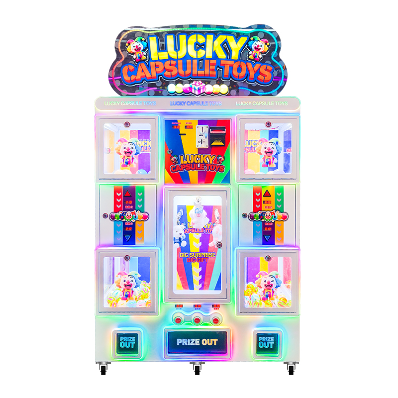 Lucky Capsule Toys Multi-Compartment Commercial Vending Machine Colorful LED Lighted Automatic Toy Dispensing Equipment Malls