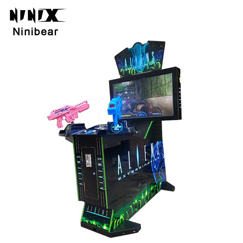 Factory Price Coin Operated 2 Players 42 Inch Video Arcade Machine Aliens Shooting Extermination  Game  Produce by  Ninibear