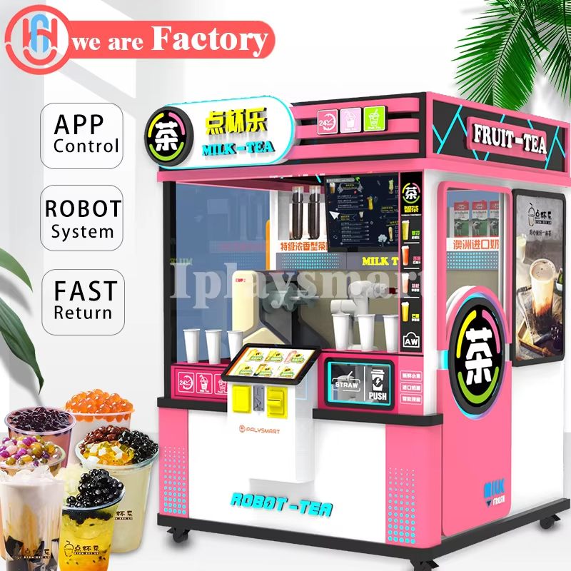 Shopping Street Vending Bubble Tea Machine Equipment Seal Vending Machine Self-service Tea Machine