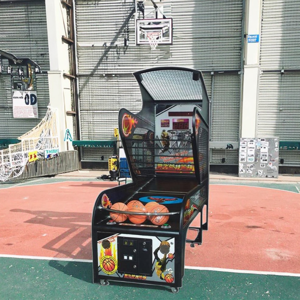 Commercial Coin-Operated Digital Scoring Basketball Machine New Warm-Up Activity with English Language for Kids and Adults