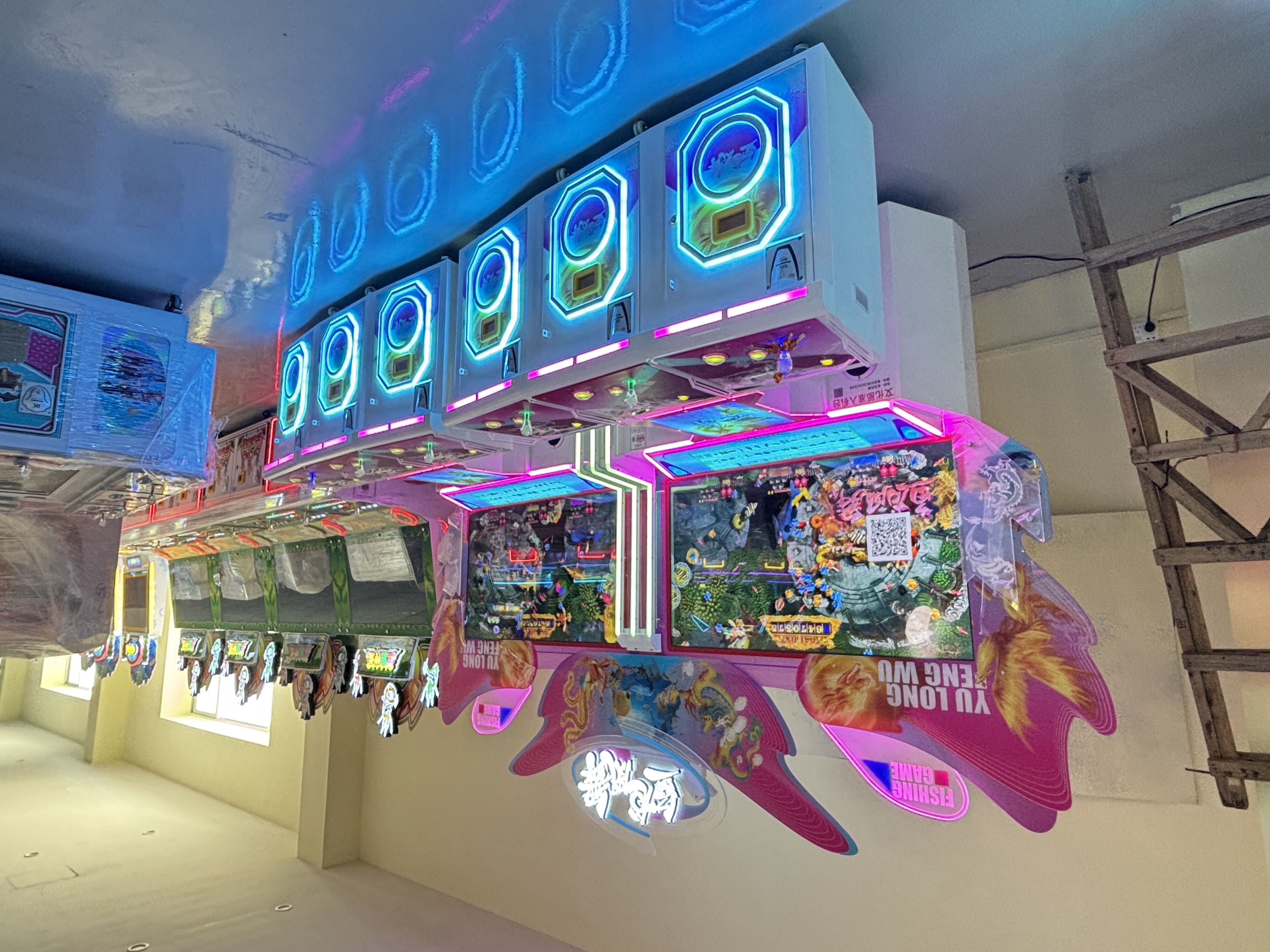 Wholesale Commercial 6-Player Multi-Screen 'Yu Long Feng Wu' Fishing Arcade Coin-Operated Luxury Entertainment Machine