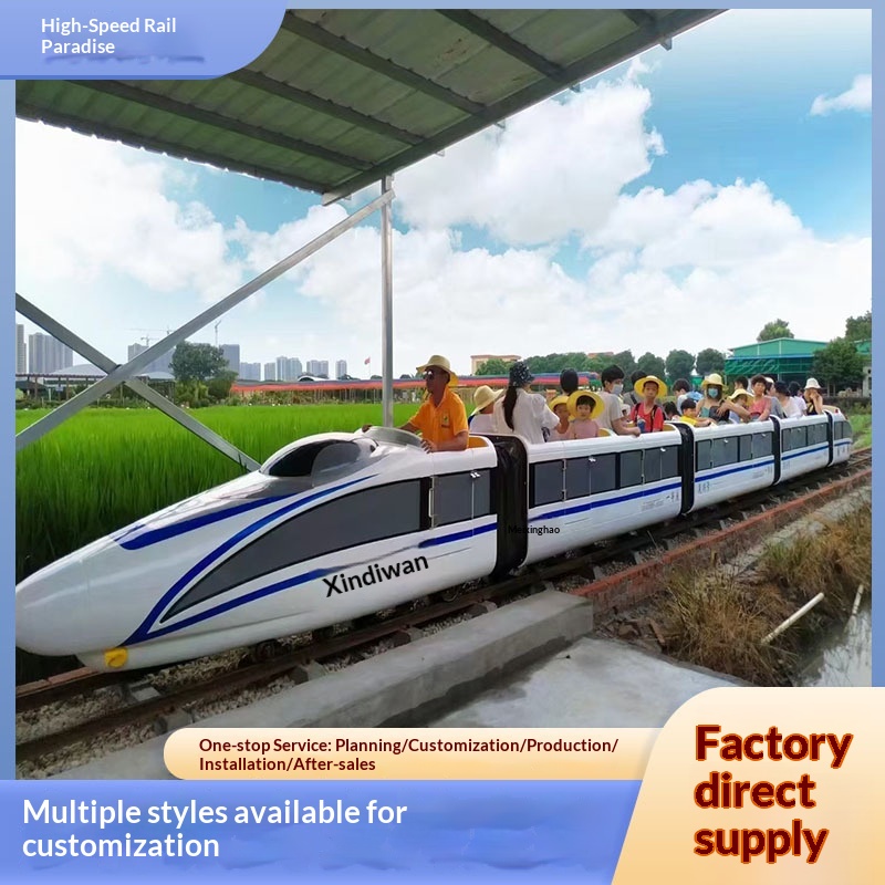 Outdoor Small Train Electric Amusement Equipment for Shopping Mall Playground Steam Track Steel FRP Chuangbo Model