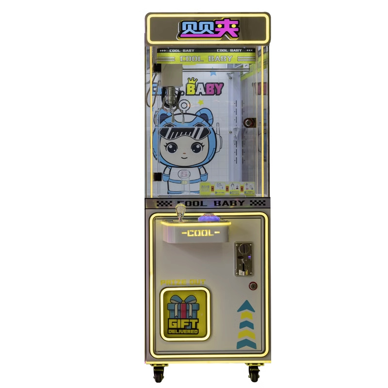 Direct Factory Sale Net Red Single Doll Machine Clamp Commercial Coin Operated Mini Plush Doll Machine for Kids