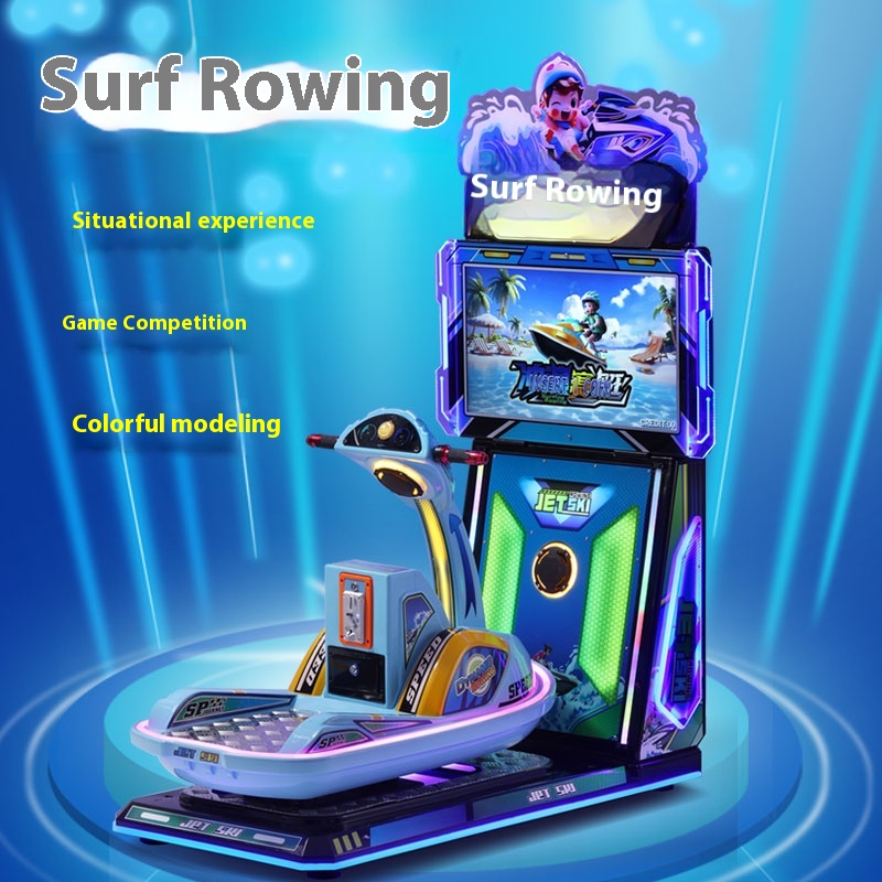New Kidsren's Interactive Commercial Home Game Console Coin-Operated Amusement Machine Featuring Surfing 3D Racing for Coin Push