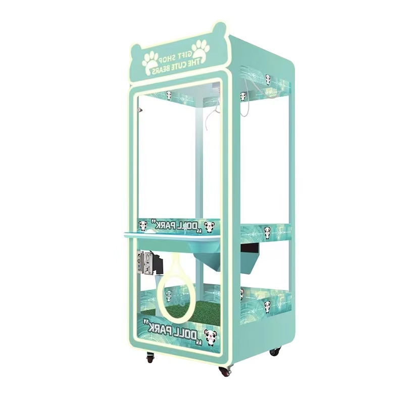 Most Popular Panda-Design Coin-Operated Crane Machine Fun Entertainment for Parent-Child Transparent Metal Claw for Game Centers