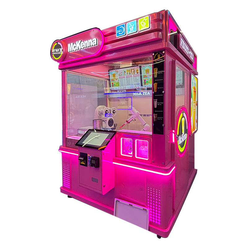 Intelligent Robot Milk Tea Vending Machine Automatic Bubble Tea Maker Self Service Beverage Kiosk Smart Drink Equipment