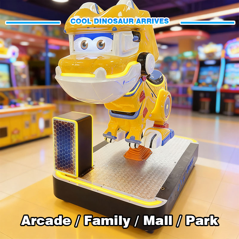 Kids Interactive Mechanical Racing Game LED Lighted Coin Operated Stainless Steel Indoor Playground Children's Amusement Center