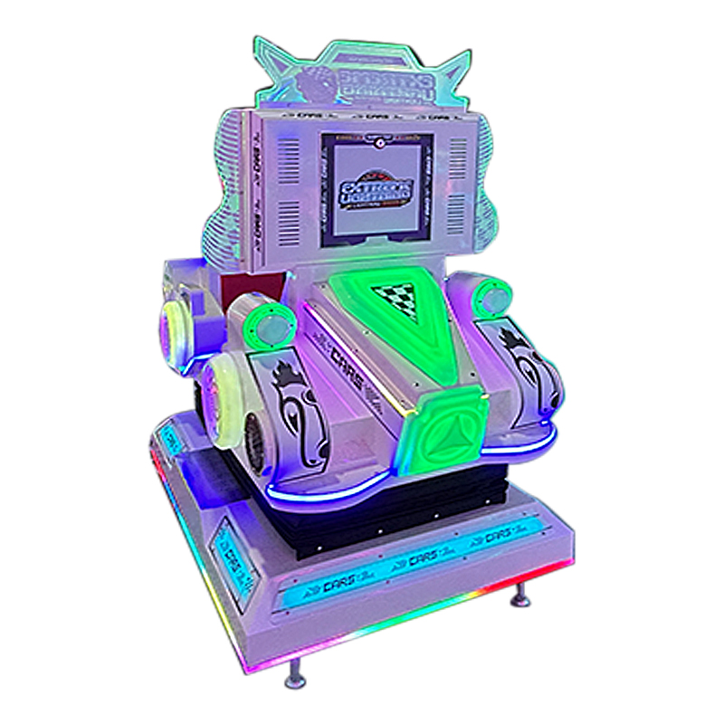 Kids Racing Car Game Machine Arcade Driving Simulator Coin Operated Video Game Equipment LED Seat Motion Ride for Amusement Park