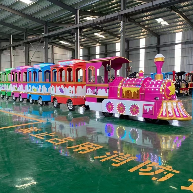 Small Train Outdoor Leisure Steam Track Electric Amusement Equipment Glass Steel SC-ZXDD Model