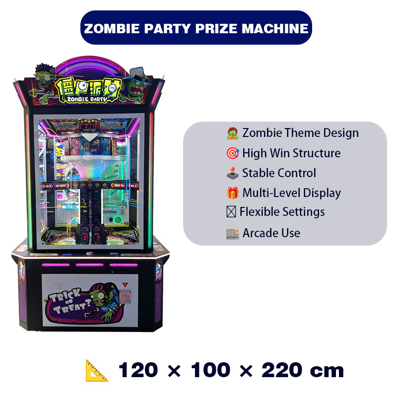 Zombie Party Theme Prize Machine - Colorful LED Arcade Game Equipment