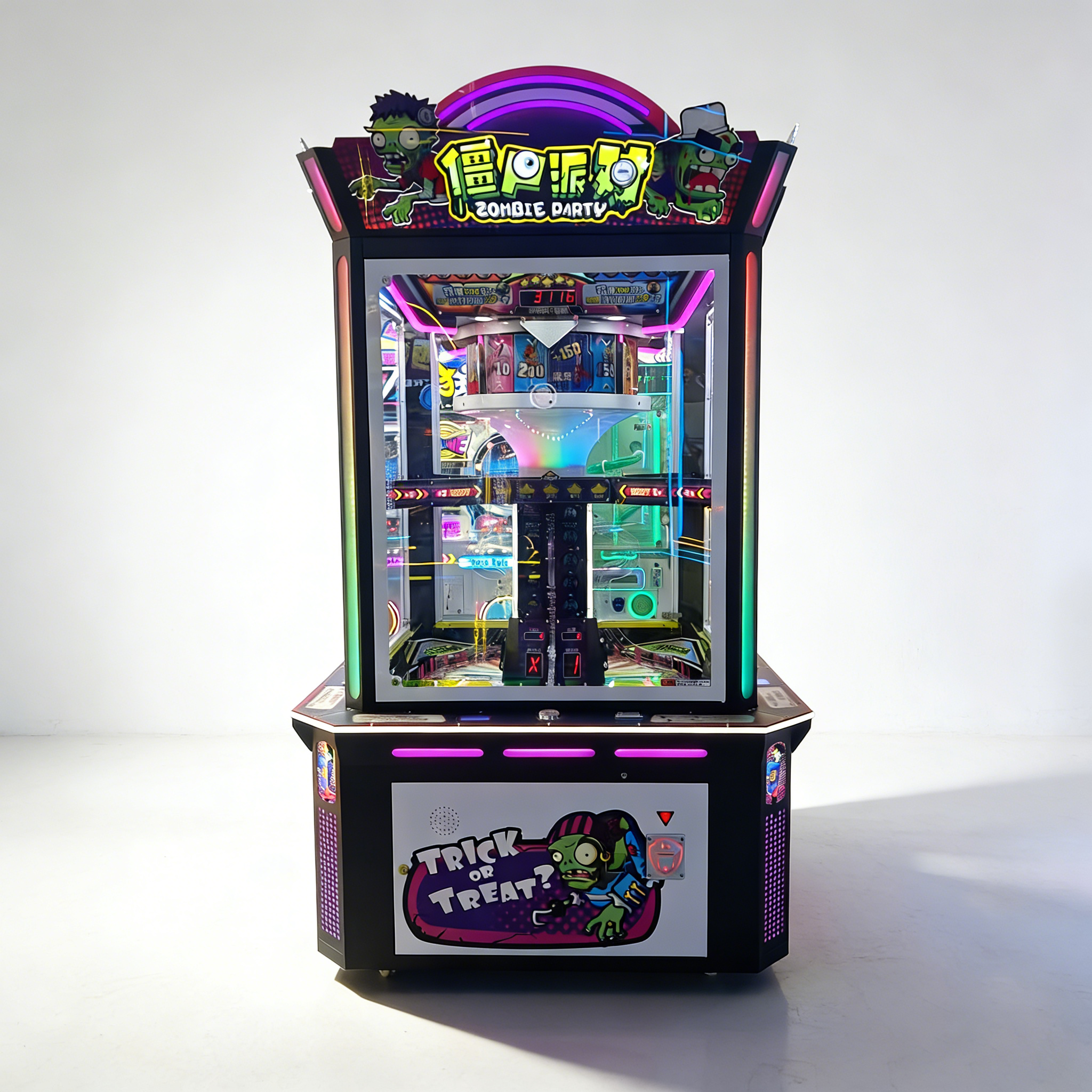 Zombie Party 4-Player Claw Crane Machine | Halloween Theme Prize Arcade Machine