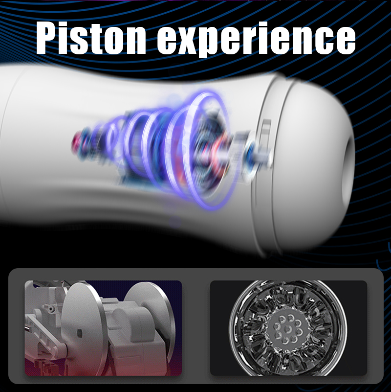 Masturbador Masculino Automático de TPE con Succión, Vibración y Clip de Ejercicio – Recargable por USB, Silicona y ABS