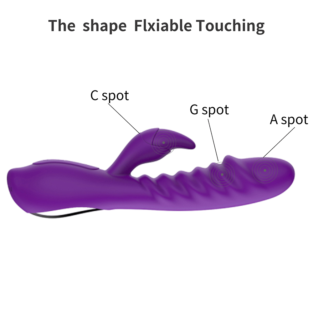 Vibrador Femenino con Doble Motor y Calefacción – Juguete Sexual para Mujer de Silicona Médica, 10 Modos de Vibración, USB Recargable, Impermeable IPX6