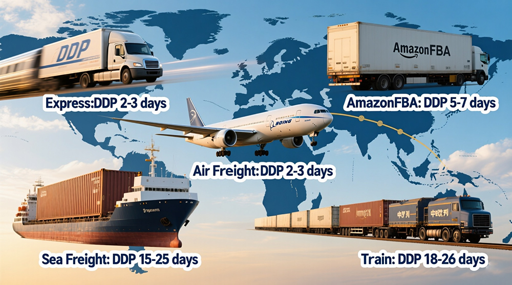 Timeframe from China to Europe