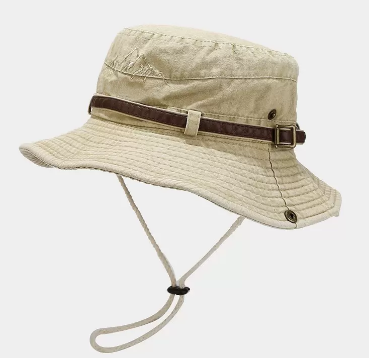 Outdoor Jungle Boonie Custom Logo Bucket Hat With Chin String Hunting Fisherman Hat