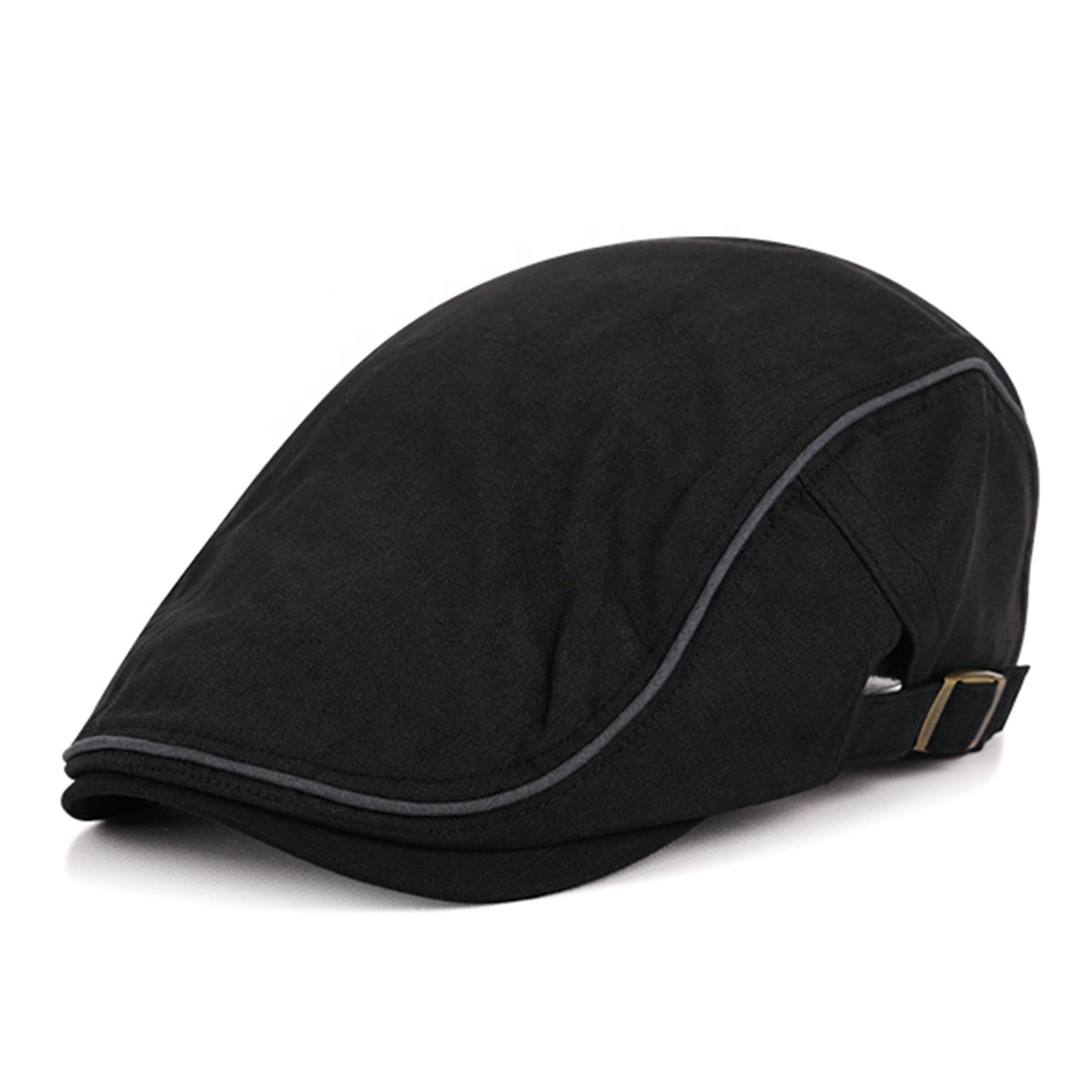 Unisex High Quality Soft Beret Cap Custom Logo Metal Closure Outdoor Sports Casual Party Fashion Denim Ivy Hat Wholesale