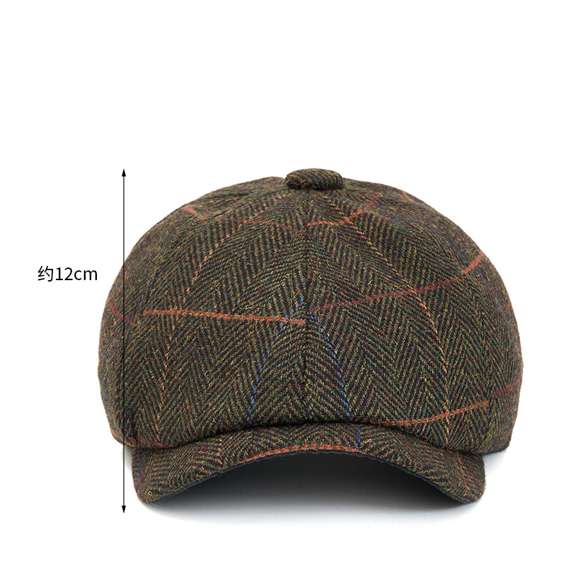 Retro Octagonal Customized Logo & Colors High Grade All Seasons Men's Artistic Casual Painter Newsboy Beret