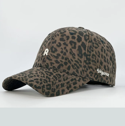 Retro Leopard Print Baseball Cap for Women, Women's Beanie Hat