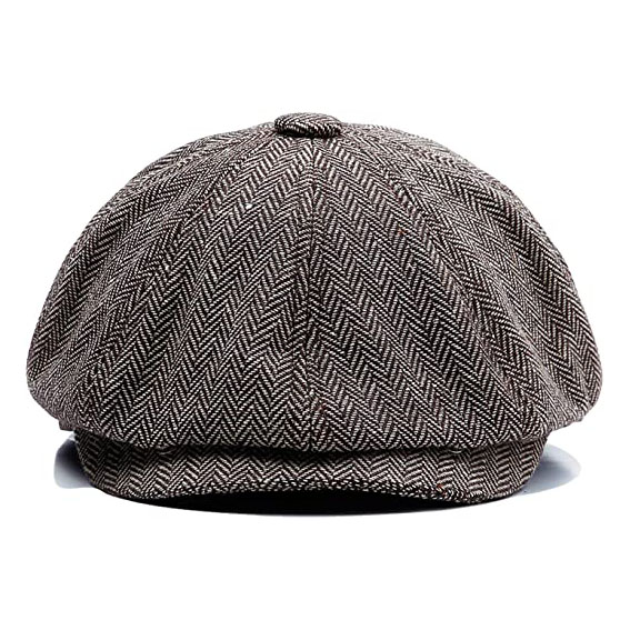 Wholesale High Quality Custom Winter Wool 8 Panel Newsboy Beret Hat Cotton Ivy Cap for Men