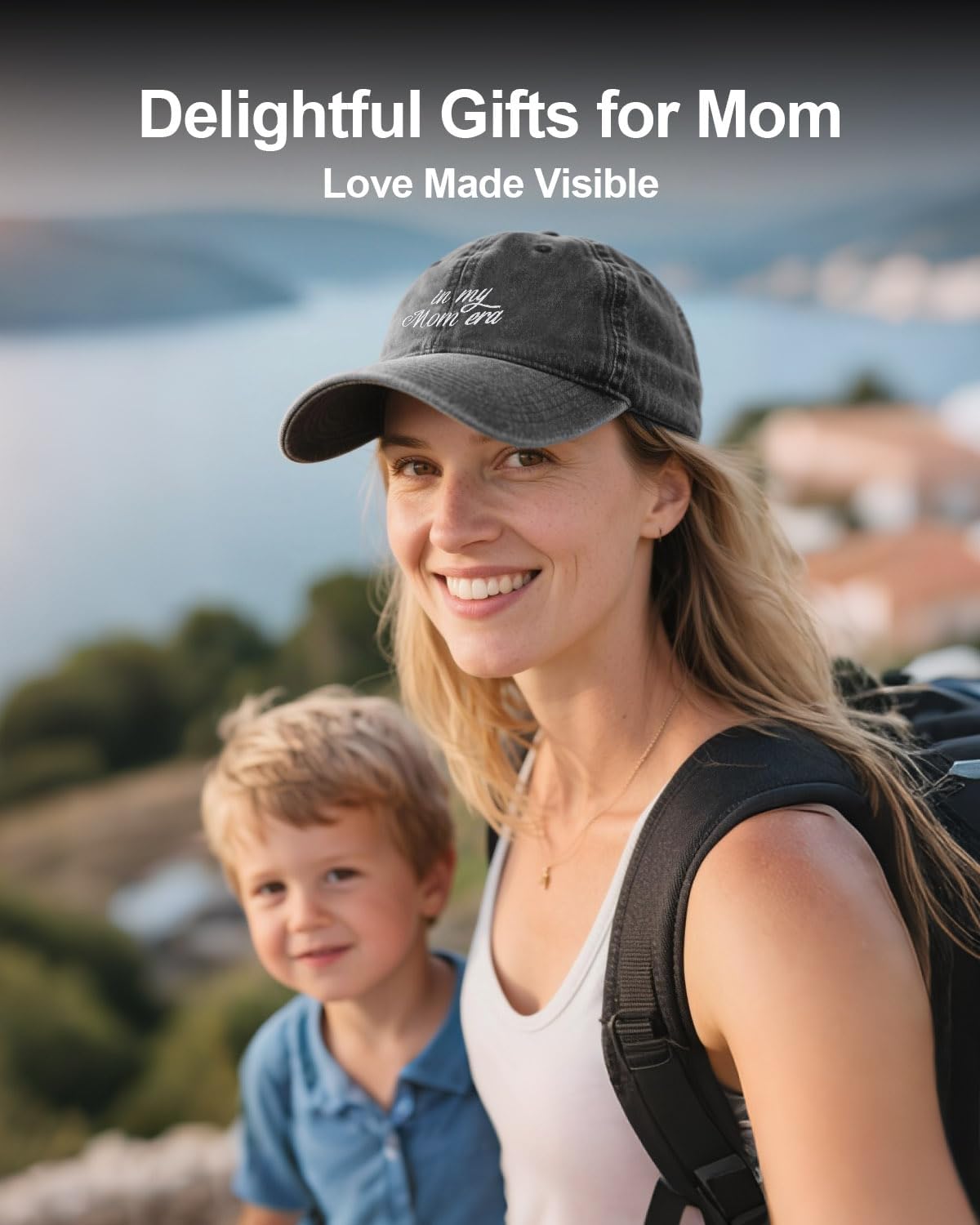 Mama Hat - Embroidered in My Mom Era Hat Gery Baseball Cap for Women, New Mommin Gifts Adjustable Cotton Perfect for Everyday