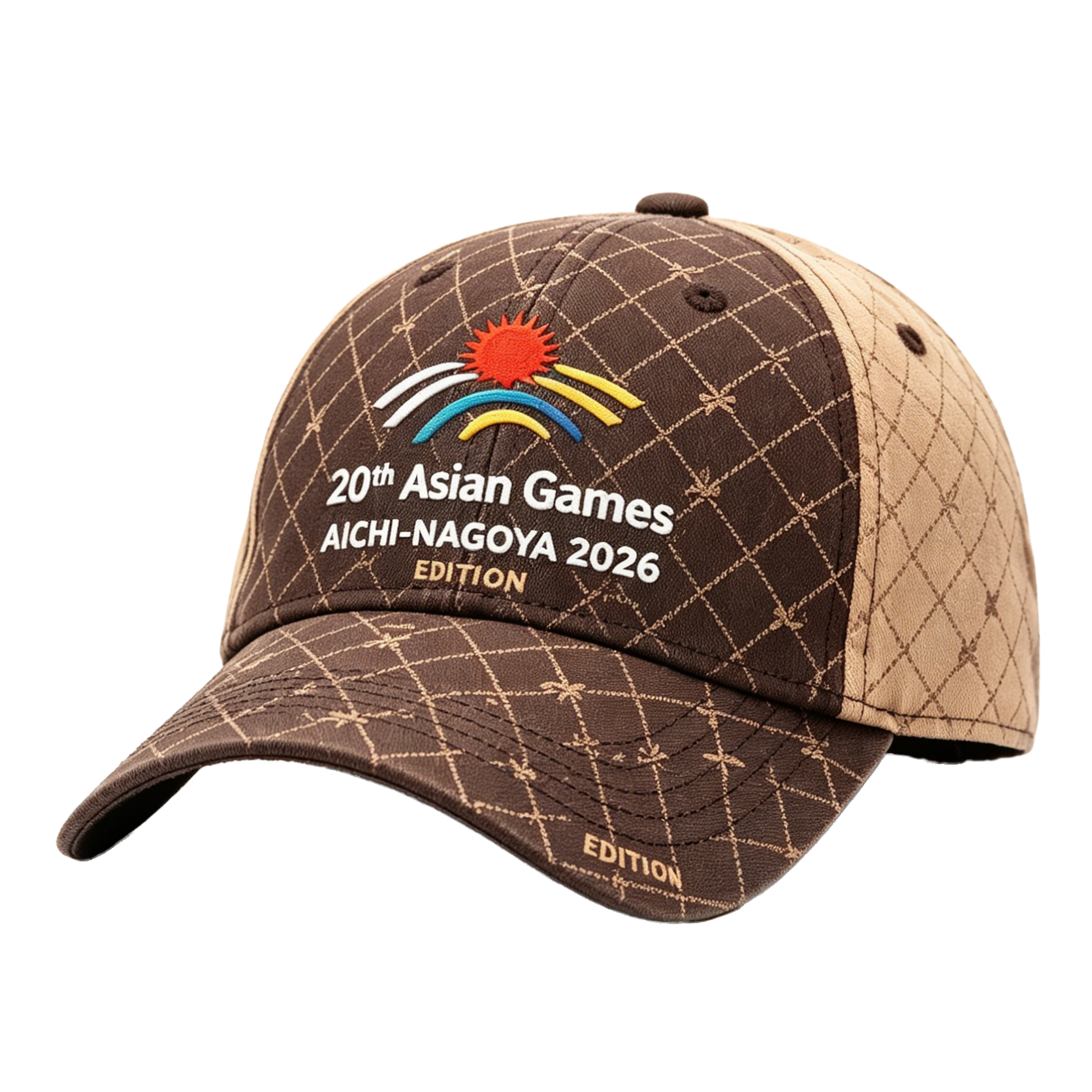 20th Asian Games Aichi-Nagoya 2026 Embroidered Gray Adjustable Cotton Denim Baseball Cap