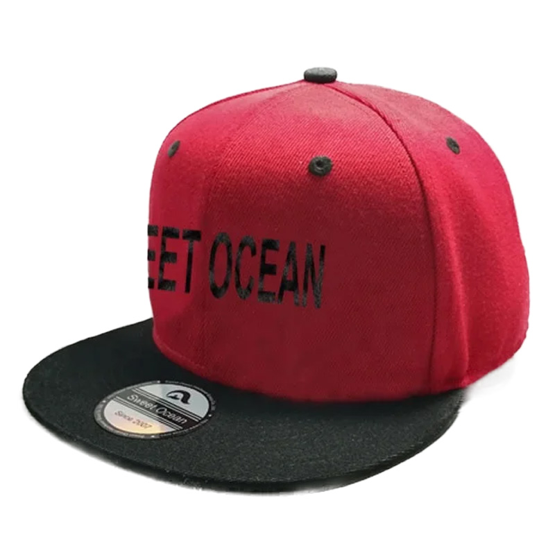 Custom Vintage Flat Bill 6-Panel Cotton Snapback Caps Big Head Hip Hop Style Fashionable Character Pattern Outdoor Use Unisex