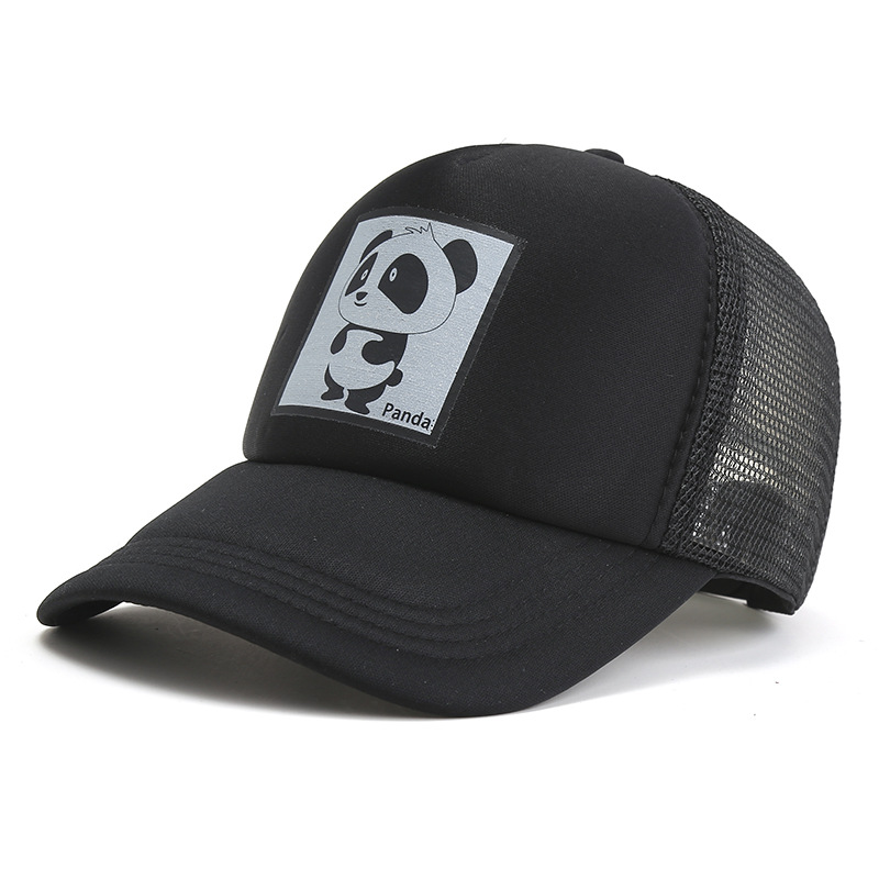 Panda Baseball Cap Sunscreen and Shade protection Fashionable Cartoon Mesh Cap Truck Driver Cap Summer Outdoor Accessory