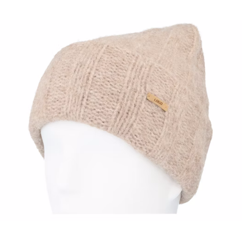 High Quality Custom Designer Acrylic Beanie Fashionable Winter Beach Travel Wear Men Women Knitted Skull Cap Letter Pattern Bows