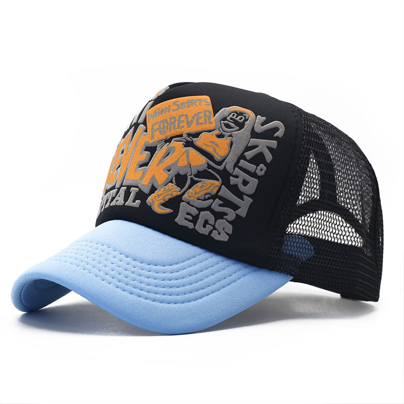 New Men's and Women's Hat with Printed Letters Trucker Mesh Cap Spring/Summer