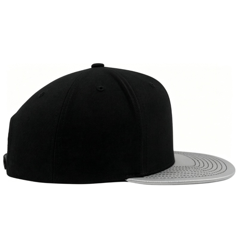 New Summer 2026 High-Quality Hat: Cotton Crown, Leather Brim, Adjustable 6-Panel Snapback Cap