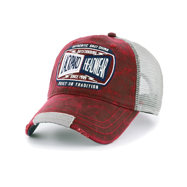 Custom Curved Brim Mesh Baseball Cap richardson Embroidery logo Velvet  Trucker Hats
