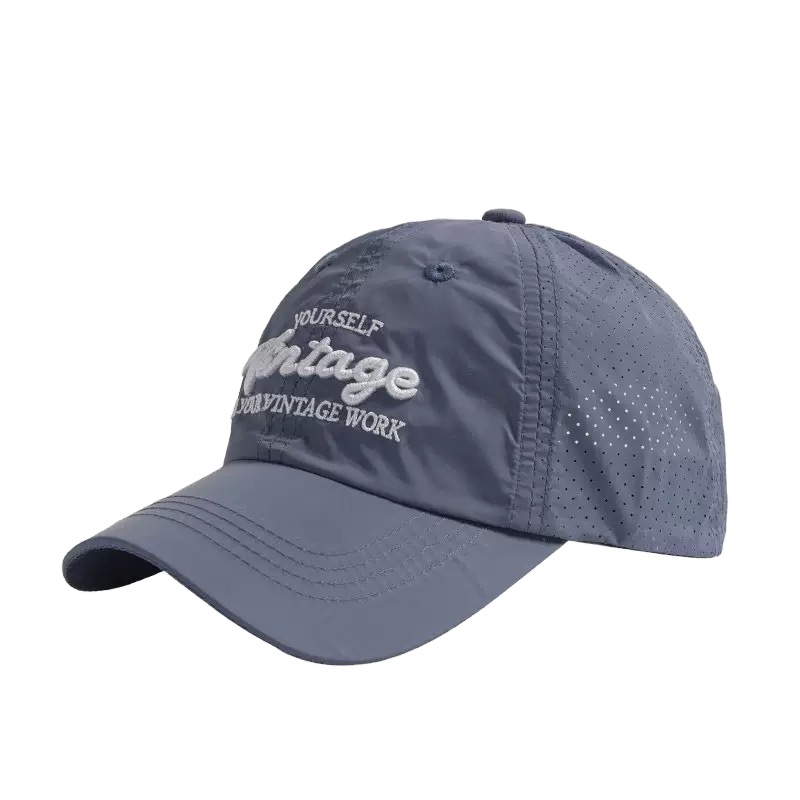 Custom Logo Embroidery Common Curved Back Gold Buckle Baseball Cap Quick Dry Mesh Breathable White Sports for Men Women