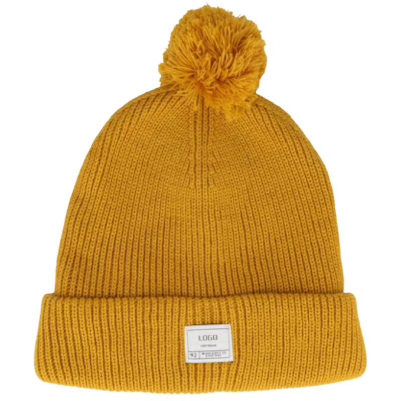 Classic Custom Designer Acrylic Beanie Pom High Quality Knitted Skull Cap Men Women Fashionable Winter Beach Travel Wear Letter