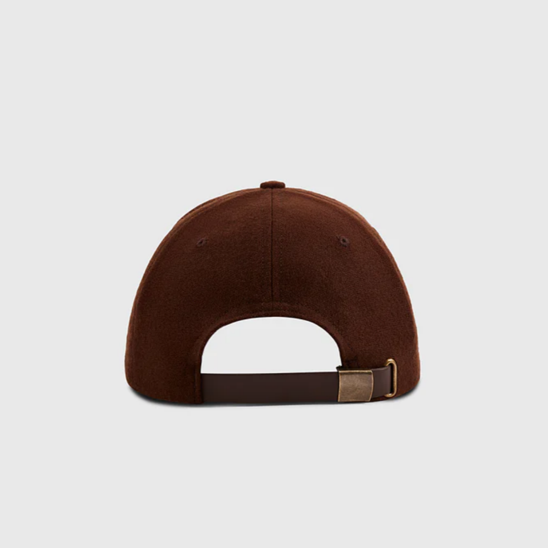 Wool Blend Cap Customized White Embroidery Logo Snapback Caps Blank Leather Strap Back Hat Custom Wool Caps Unisex