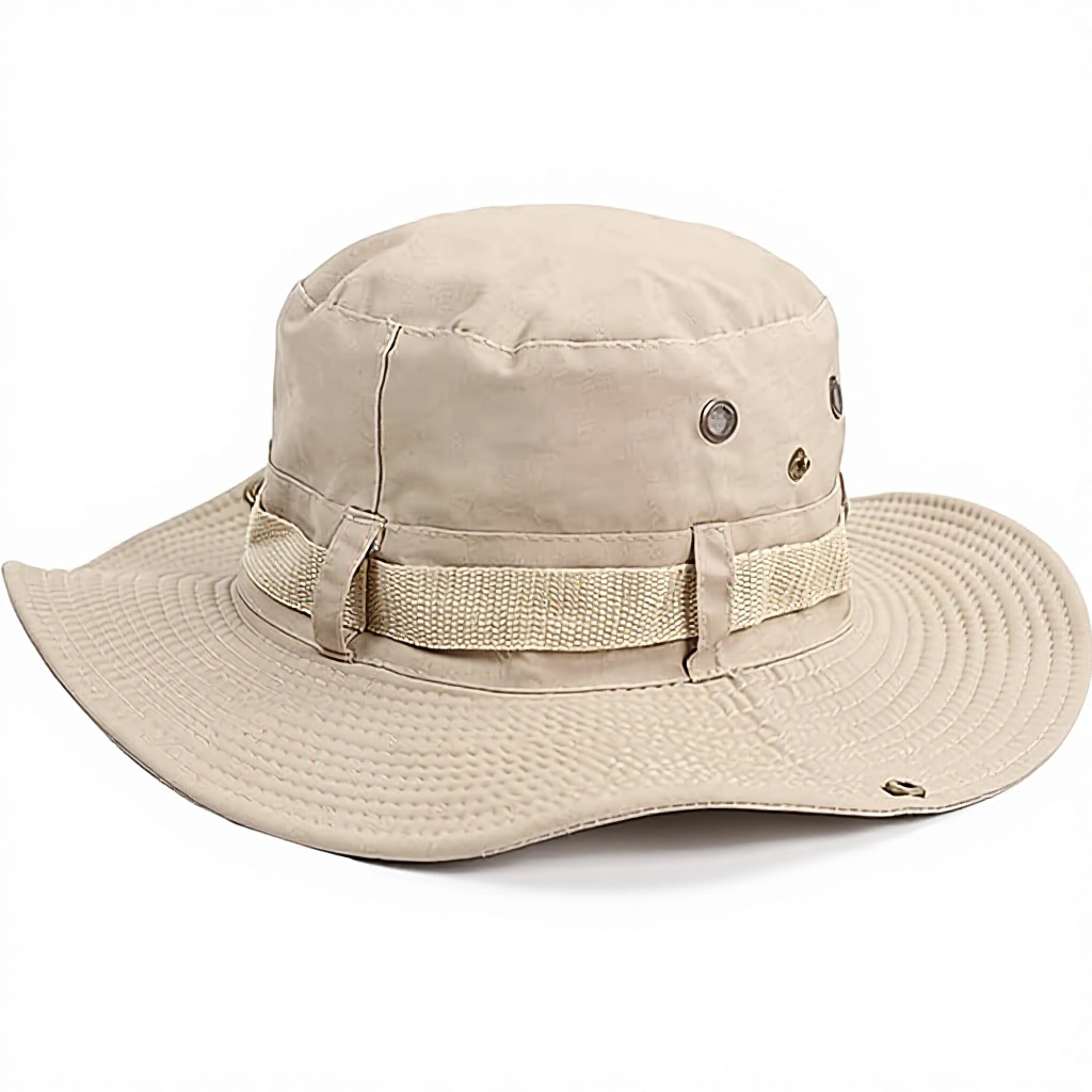 Summer Fishing Hat with Wide Brim for Sun protection and Casual Wear. Foldable Camouflage Hat for Outdoor Work with a Wide Brim