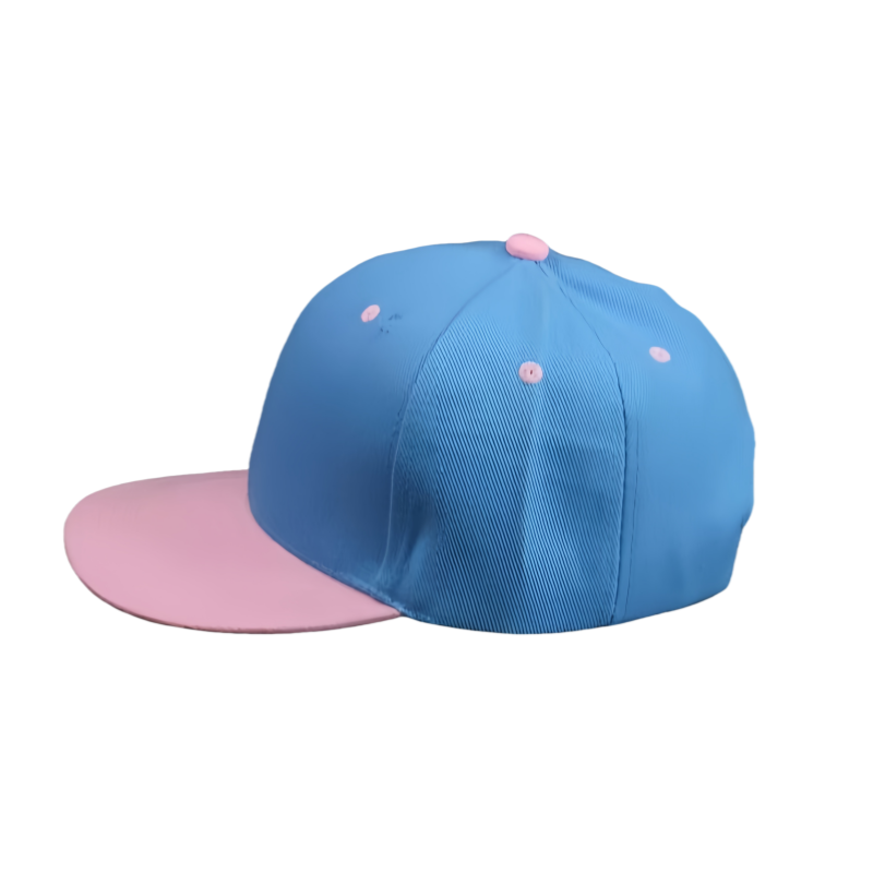 Customizable Two-Tone 6-Panel Snapback Cap 100% Cotton Unisex Sports Casual Design Adjustable Size for Outdoor Sports Activities