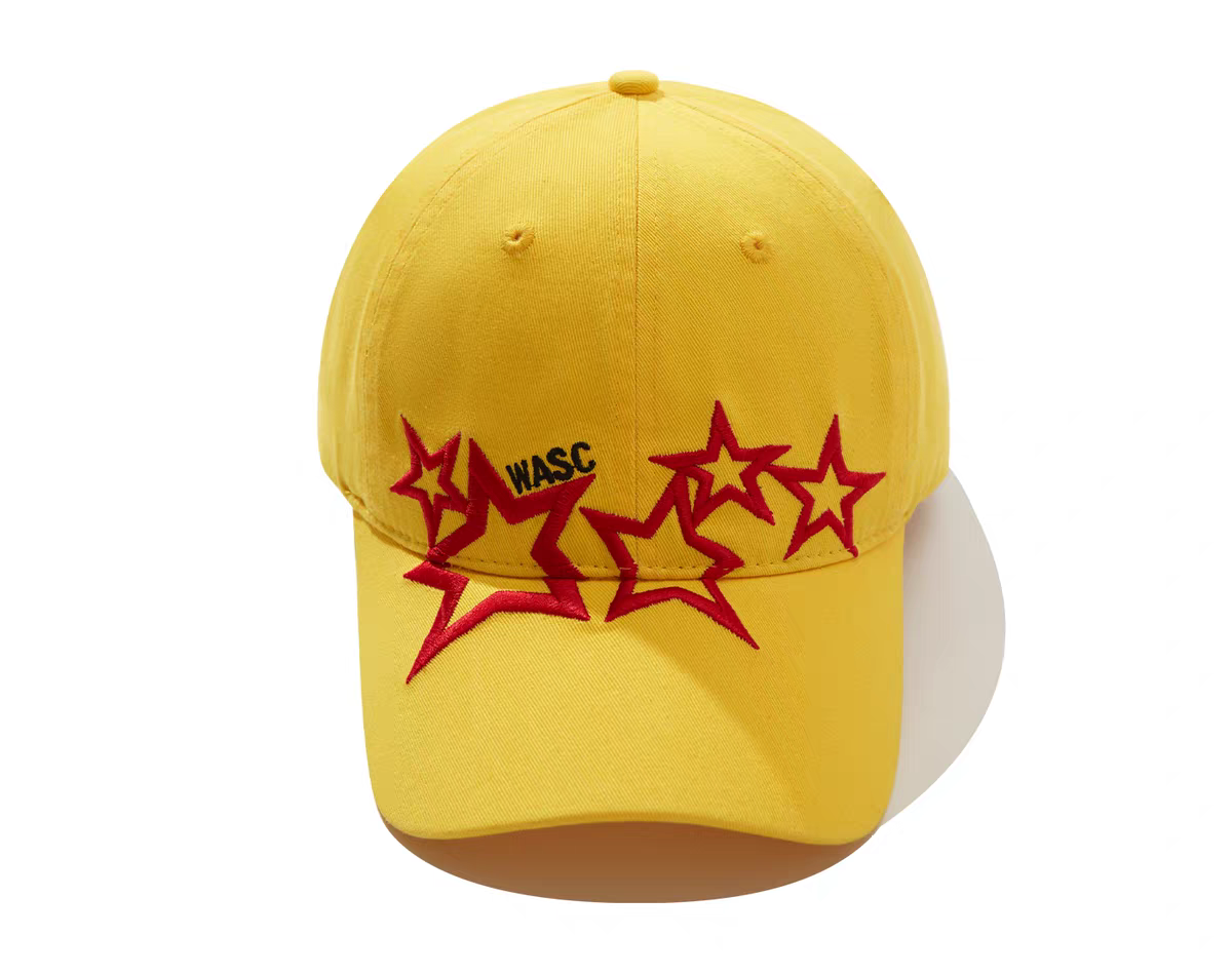 Letter Star Embroidered Twill Dobby Street Style Casual Baseball Cap Unisex Versatile Adjustable Strap Sun Duckbill Common