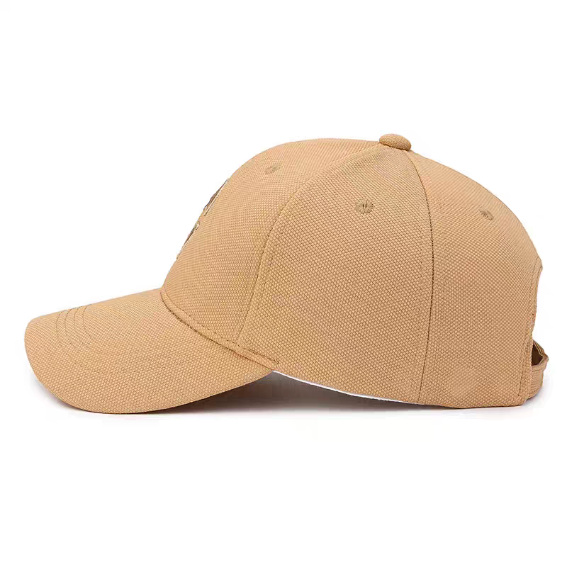 2026 New Style Khaki Twill Street Style Common 3D Embroidery Logo Baseball Cap Unisex Adjustable Metal Buckle Dad Hat