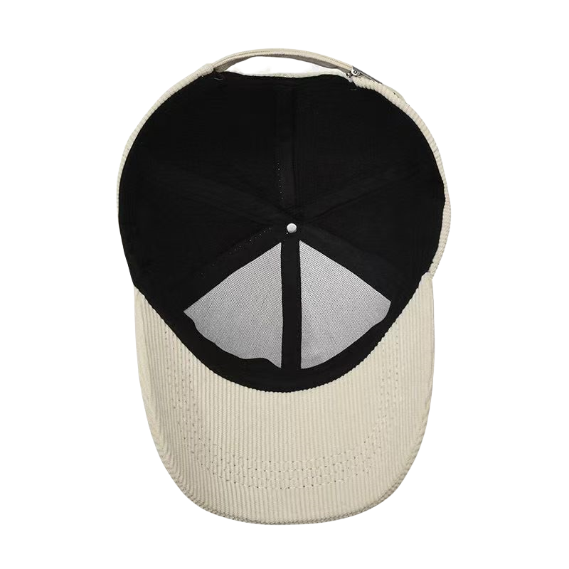 High Quality Custom Corduroy Baseball Cap for Men and Women Embroidery Sporty Style for Outdoor Daily Use